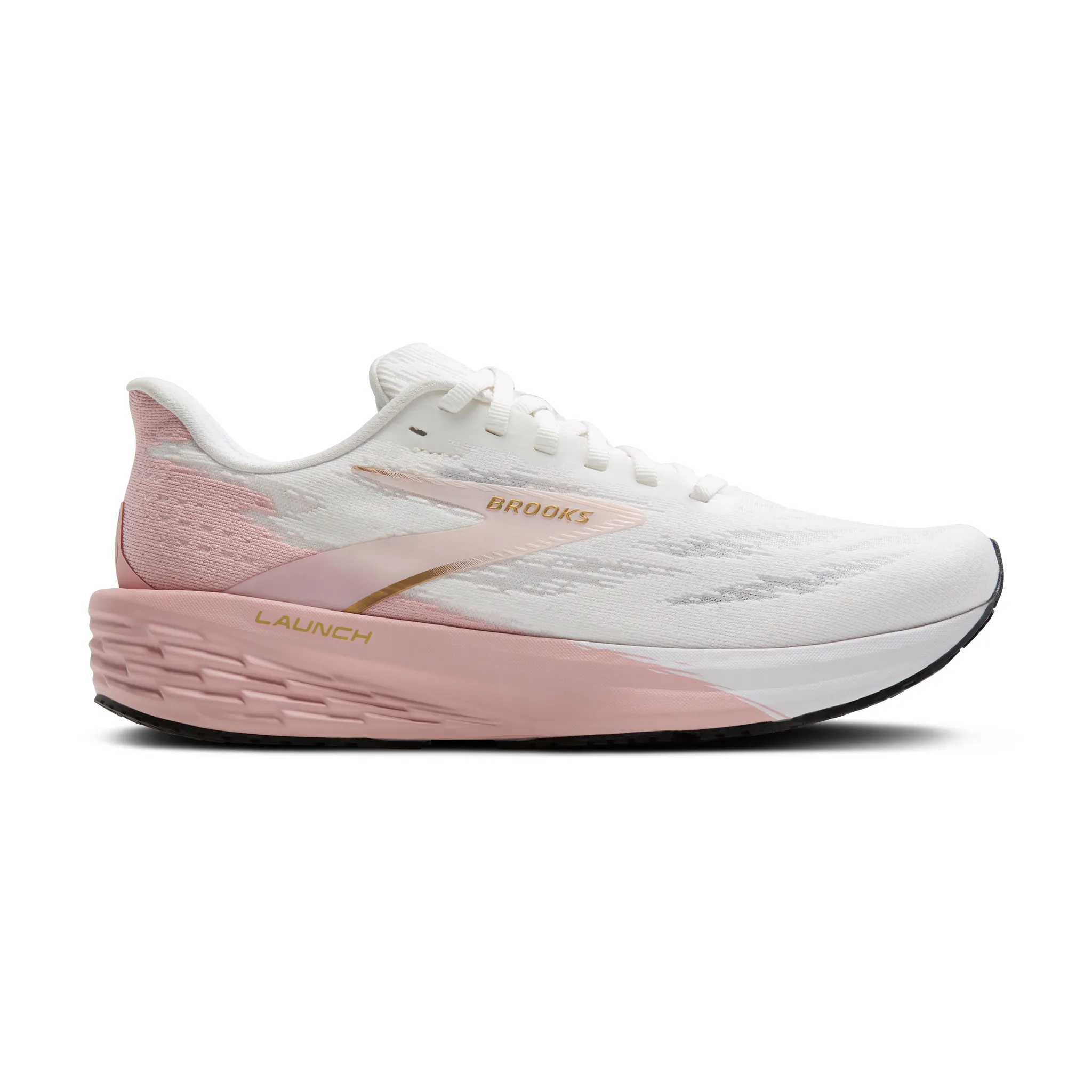 Brooks Womens Launch 11 - Style 120439-164 WHITE/GOLD/PINK