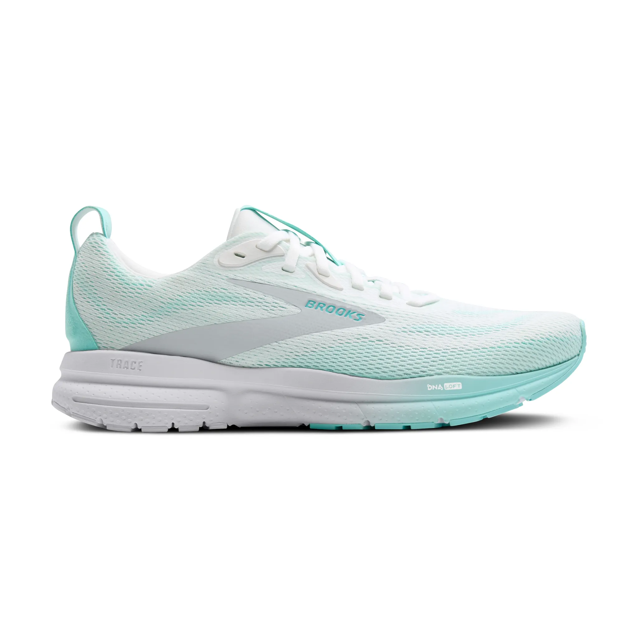 Brooks Womens Trace 4 - Style 120441-198 BRIGHT WHITE/LIMPET/OYSTER - Black/Grey/White