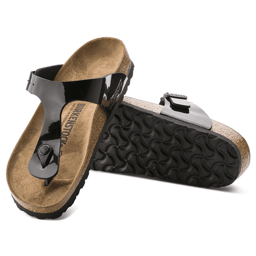 Birkenstock Gizeh Birko-flor - Style 0043661 / BLACK PATENT BIRKO-FLOR - Image 4