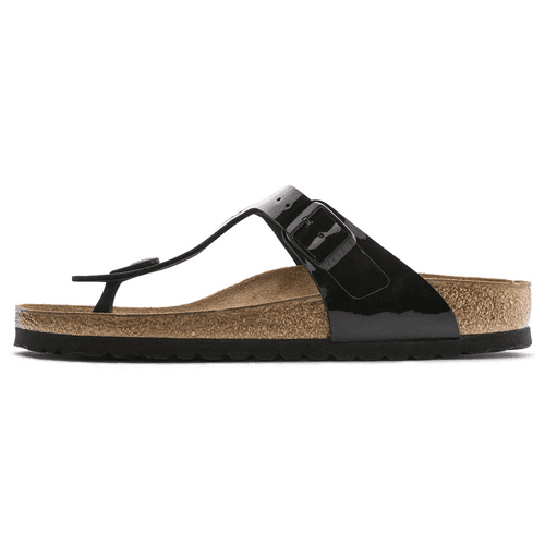 Birkenstock Gizeh Birko-flor - Style 0043661 / BLACK PATENT BIRKO-FLOR - Image 2
