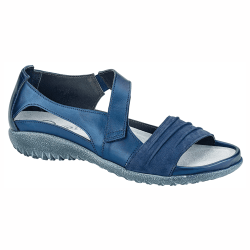 Naot Women's Papaki - Style 11125-PBINVYVE - Navy Velvet Nubuck/Polar Sea Leather