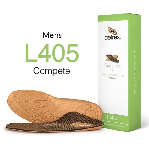 Aetrex Men's L405 Compete Orthotics W/Metatarsal Support - Style AETREXL405M