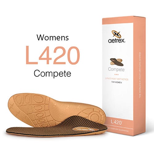 Aetrex Women's L420 Compete Flat/low Arch - Style AETREXL420W