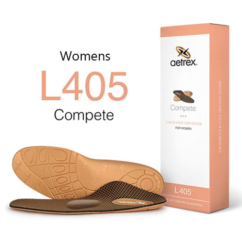 Aetrex Women's L405 Compete Orthotics W/Metatarsal Support - Style AETREXL405W