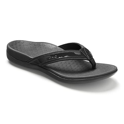 Vionic Tide II Toe Post - Style TIDEII - Black, Black Floral, Bronze Metallic, Brown Leopard, Fuchsia, Gold Cork, Gold Metallic, Grey Floral, Light Blue, Navy, Ocean, Pewter Metallic, Red, White