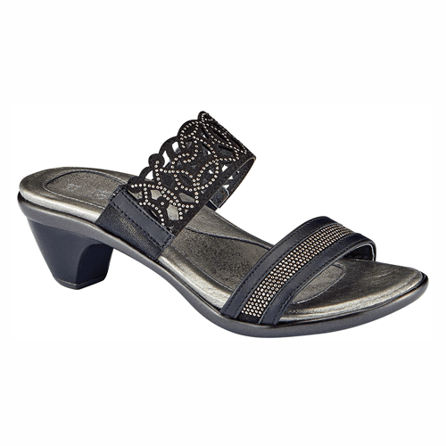 Naot Women's Contempo - Style 40039-NLQ - Jet Black Leather/Black/Bronze Micro