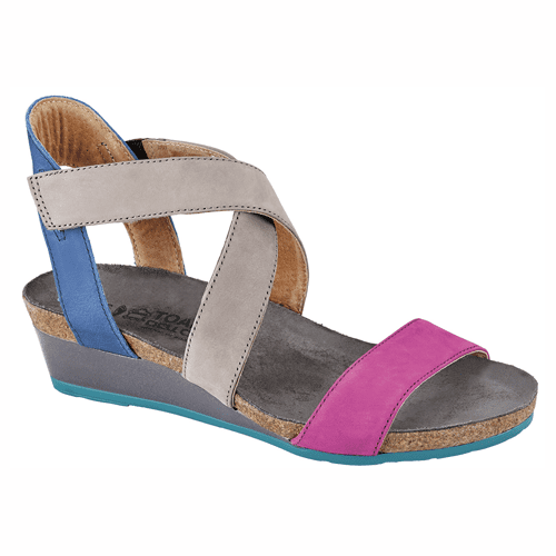 Naot Women's Vixen - Style 5030-RAI - Pink Plum/Stone/Oily Blue