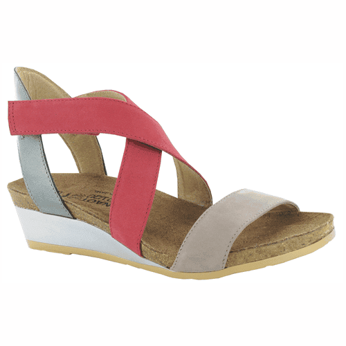 Naot Women's Vixen - Style 5030-WAI - Stone/Brick Red/Sterling