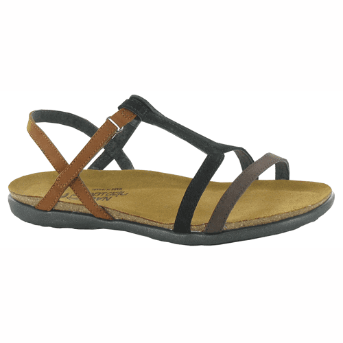 Naot Women's Judith - Style 7349-SFH - Coffee/Black Velvet/Hawaiian Brown