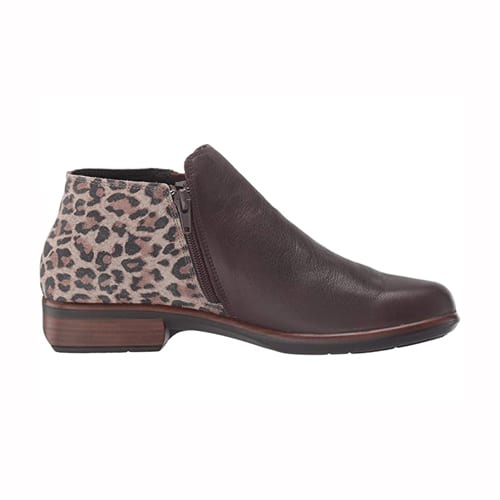 Naot Women's Helm - Style 26030-SIL - Cheetah Suede/ Soft Brown Leather