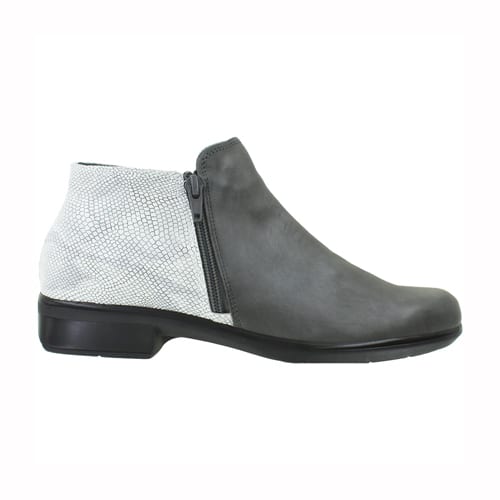 Naot Women's Helm - Style HELM - NNX - Tin Gray Leather/ Silver Snake Leather