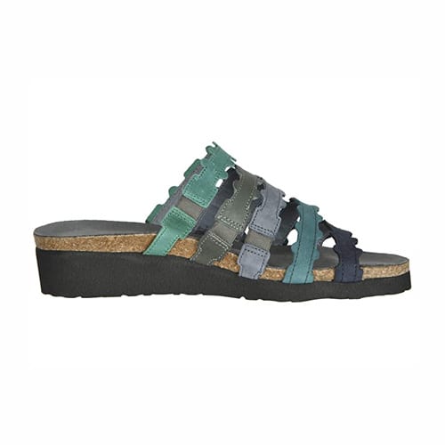 Naot Women's Adina - Style 4034-VAK - Oily Emerald Nubuck/Sea Green Leather/Feathery Blue Nubuck/Teal Nubuck/Navy Velvet Nubuck