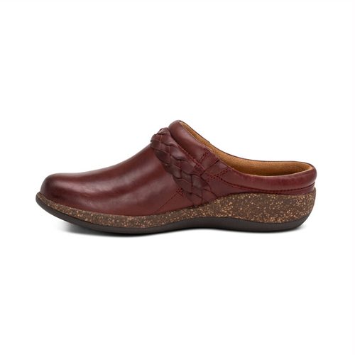 Aetrex Women's Libby Braided Clog - Style DM209 - Red - Image 4