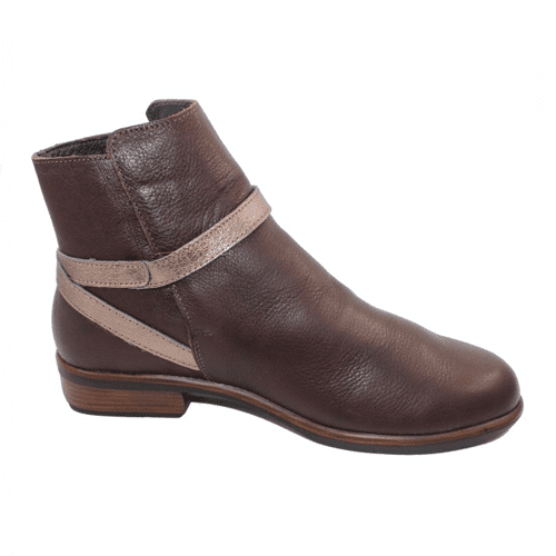 Naot Women's Briza - Style WBT- SMG - Soft Brown Leather/Toffee Brown Leather/Radiant Copper Leather