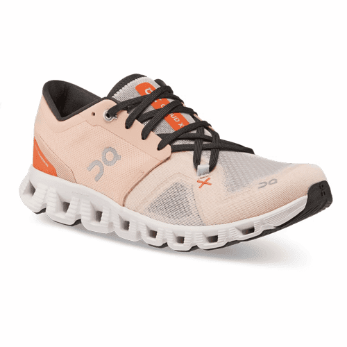 On Women's Cloud X 3 - Style ON CLOUD X 3 60.98691 ROSE SAND - Red/Orange/Magenta Stretch