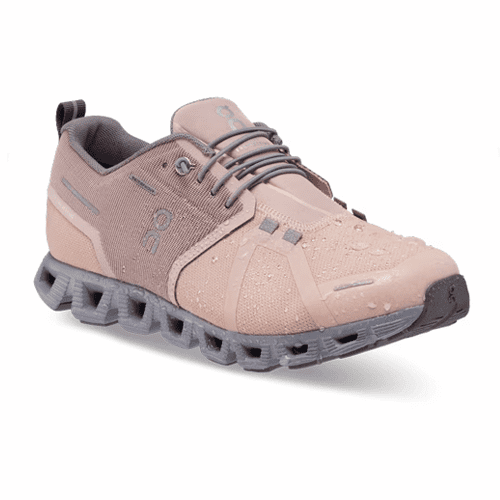 On Women's Cloud 5 Waterproof - Style ON CLOUD 5 WATERPROOF 59.98527 ROSE FOSSIL - Tan