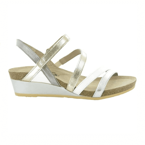 Naot Women's Hero - Style HERO-NTP - Soft Metallic/Pearl White Combo
