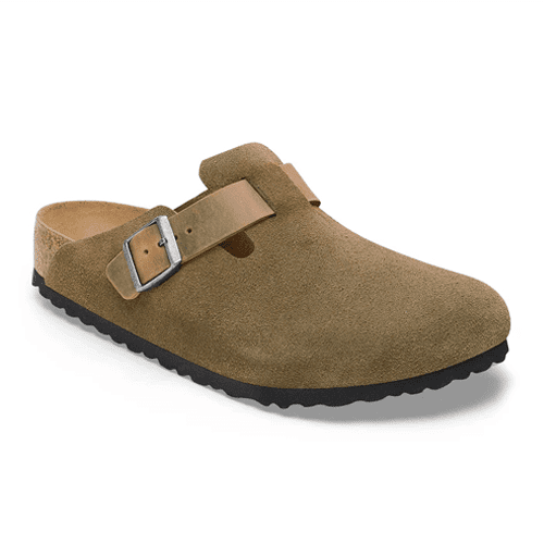 Birkenstock Men's Boston SD - Style BOSTON 1028067 SD REG - Thyme Suede Oiled Leather Strap