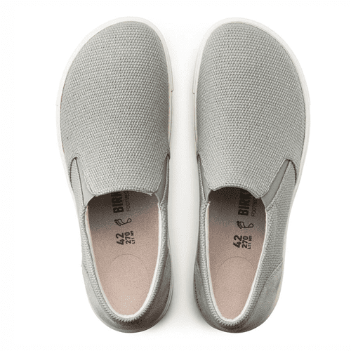 Birkenstock Women's Oswego - Style OSWEGO 1022446 SLIPON SD - Whale Gray Canvas Suede - Image 3