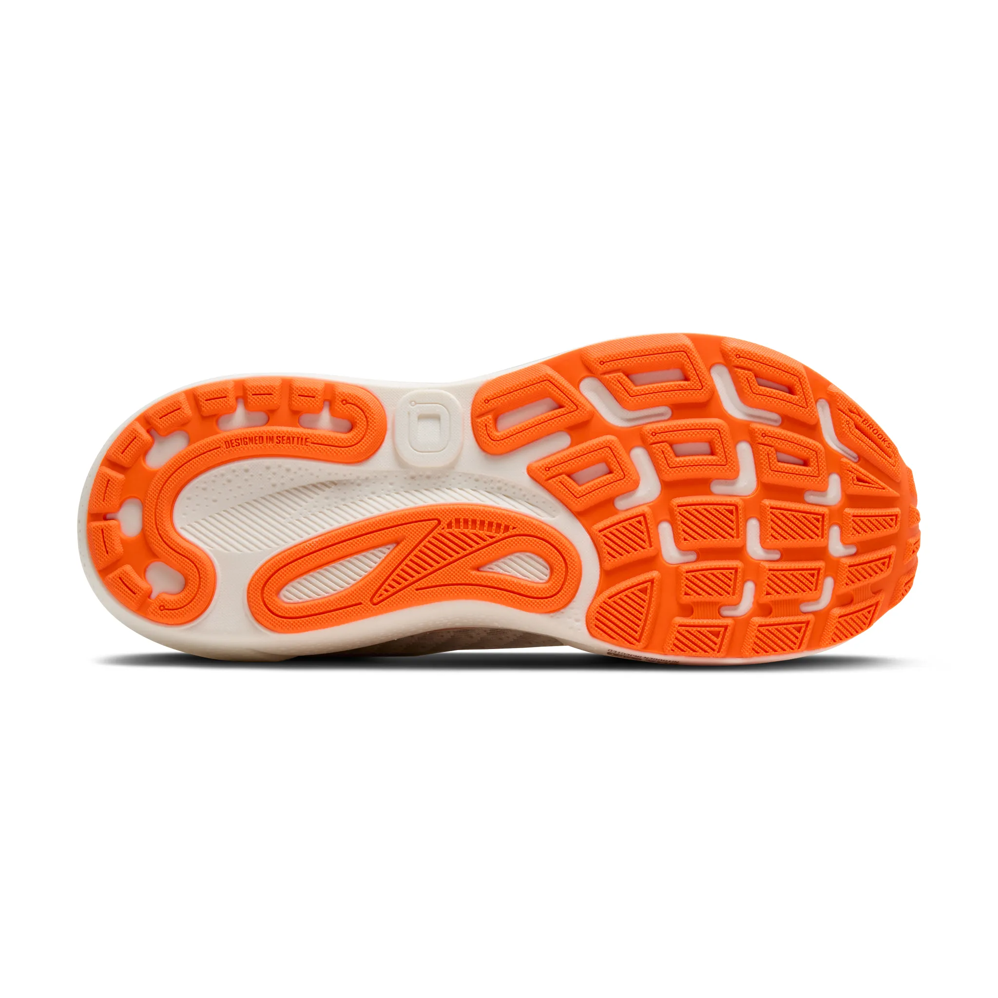 Brooks Mens Aderaline GTS 24 - Style 110437-104 COCONUT/PORTABELLA/ORANGE - Image 2