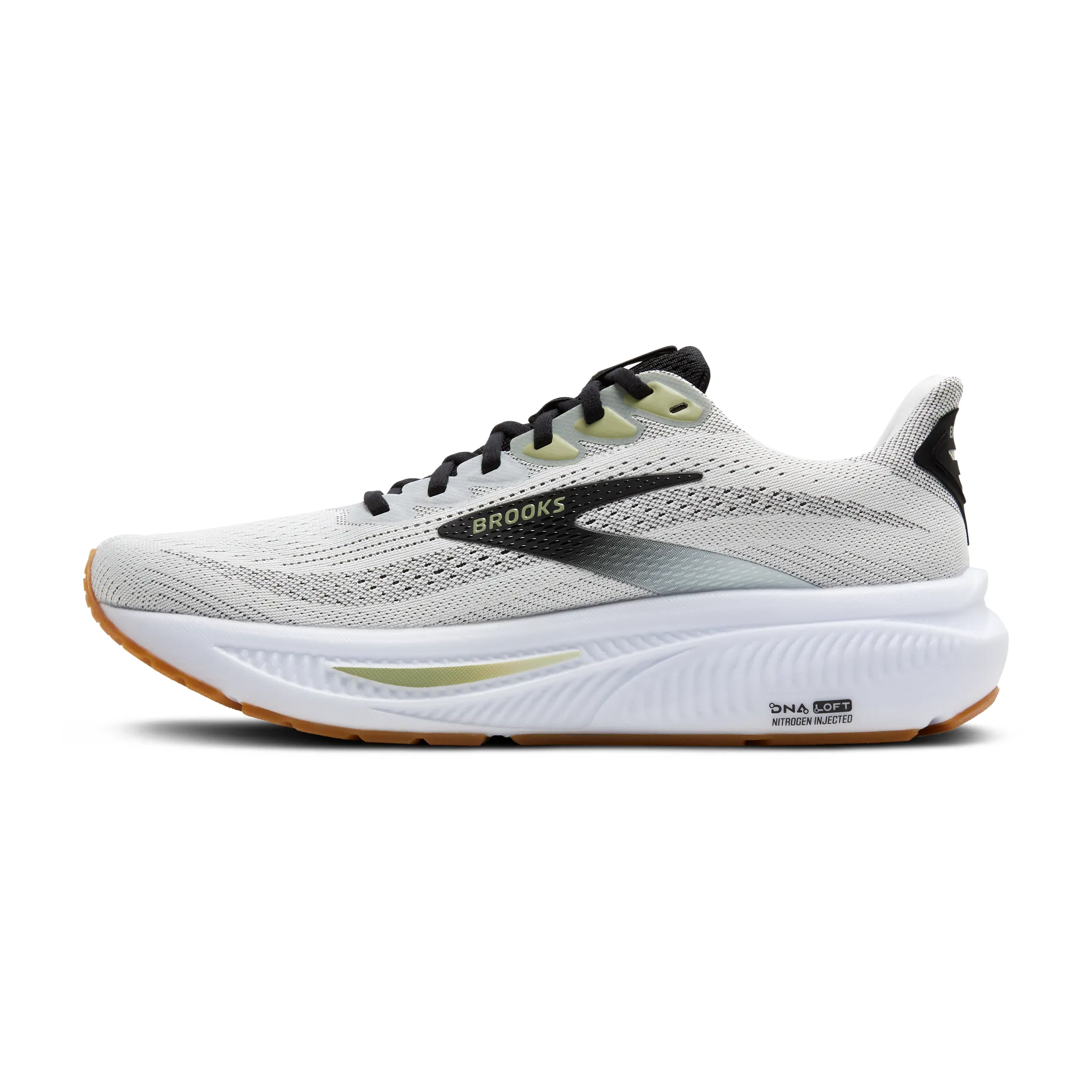 Brooks Mens Ghost 17 - Style 110442-191 WHITE/BLACK/TEA - Whaite/Black/Tea - Image 5