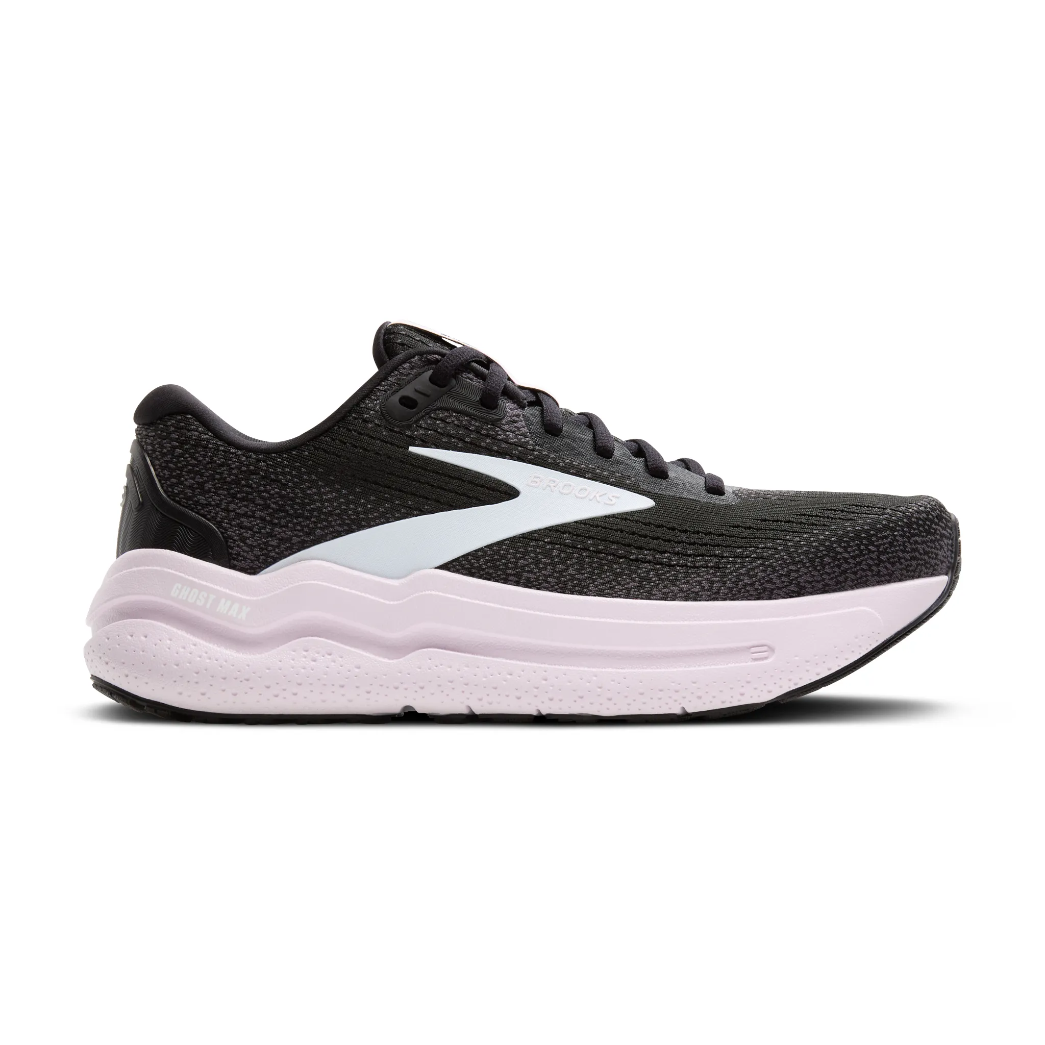 Brooks Womens Ghost Max 2 - Style 120420-077 BLACK/WHITE/ORCHID ICE - Image 4