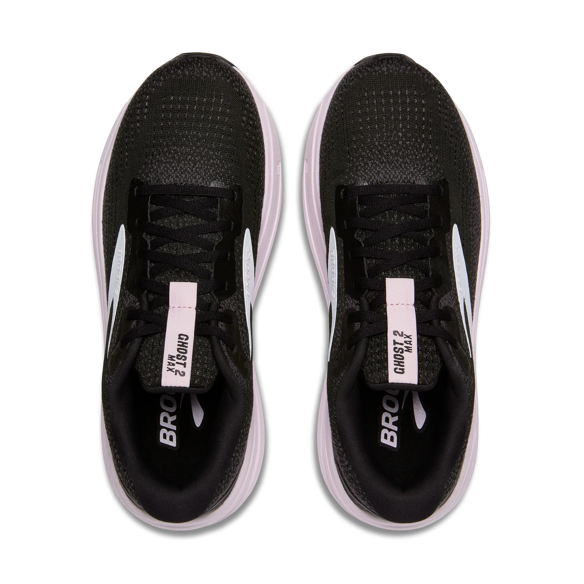 Brooks Womens Ghost Max 2 - Style 120420-077 BLACK/WHITE/ORCHID ICE - Image 6